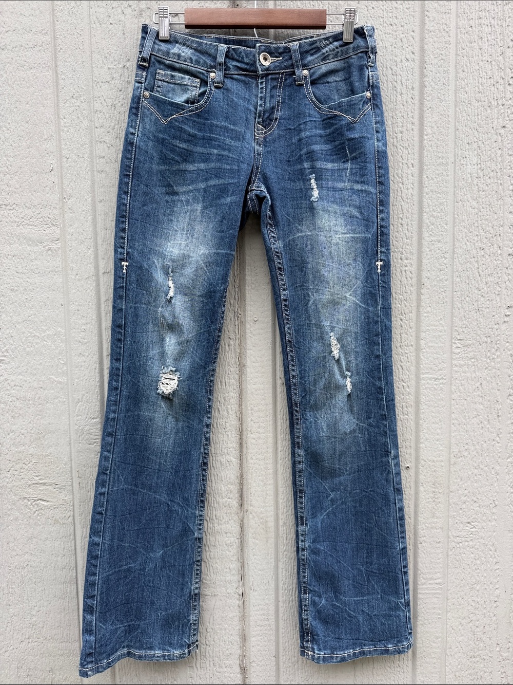 Cowgirl Tuff Y2K Vintage Honey Distressed Blue Denim Jeans